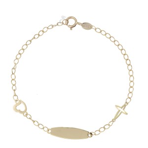 Παιδική ταυτότητα χρυσή 14K BR0224